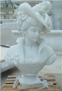 White Marble Bust ,Western Style Stone Sculpture
