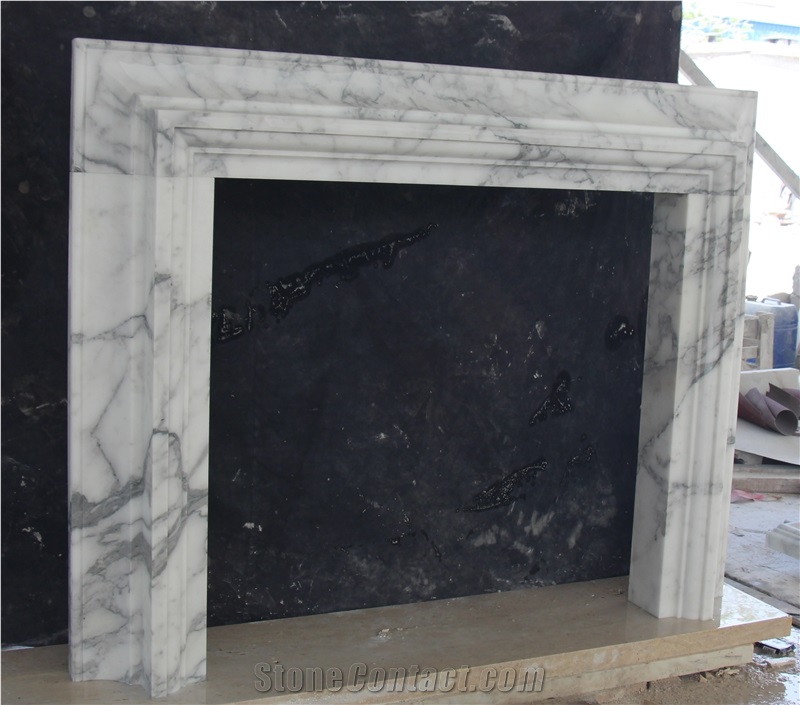 White Marble Fireplace/ Fireplace Surround/ Western Style
