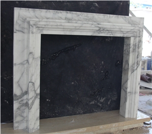 White Marble Fireplace/ Fireplace Surround/ Western Style