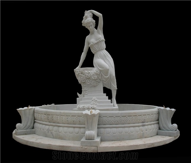 White Marble Fountain Sculpture Stone Fountain