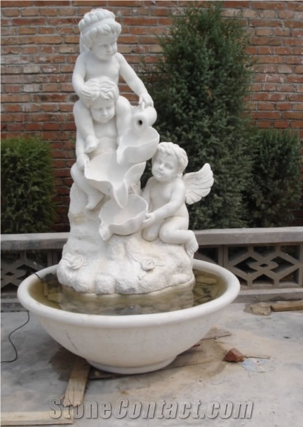 White Marble Fountain Sculpture Stone Fountain