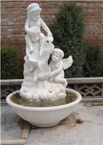 White Marble Fountain Sculpture Stone Fountain