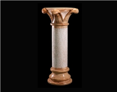 White Marble Handcarved Building Columns
