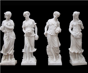 White Marble Handcarved Human Sculptures, Western Style Human Statue