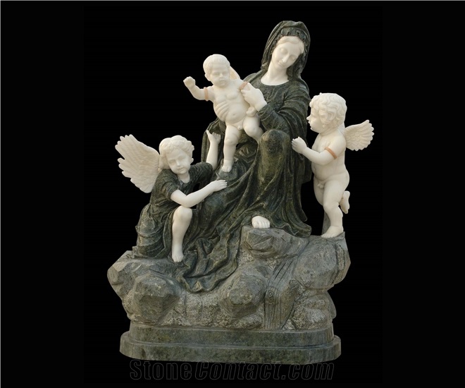 White Marble Handcarved Human Sculptures, Western Style Statues