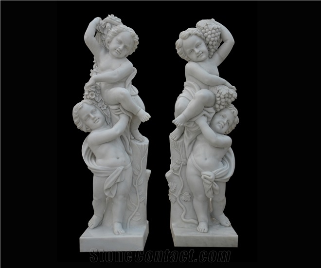 White Marble Handcarved Human Statues, Western Sculptured Statues