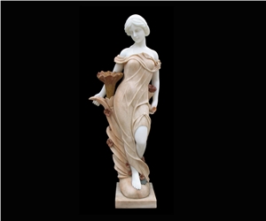 White Marble Handcarved Human Statues, Western Sculptured Statues