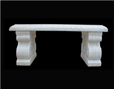 White Marble Handcarved Outdoor Table Sets