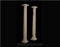 White Marble Handcarved Sculptured Building Columns, Western Style