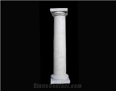 White Marble Handcarved Sculptured Building Columns, Western Style