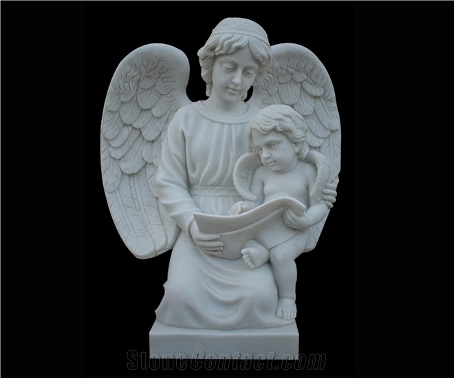 White Marble Handcarved Sculptures, Western Style Human Statues