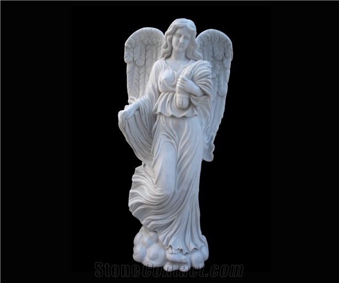 White Marble Handcarved Sculptures, Western Style Human Statues