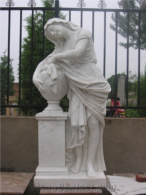 White Marble Statues, Human Sculpture,Handcarved,Abstract Sculpture