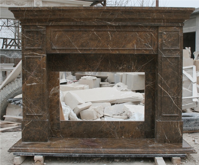 White Natural Sandstone Handcarved Fireplace Mantel,Fireplace Surround