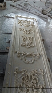 Beige Marble Engravings Reliefs Carved Relief Beige Egypt Marble