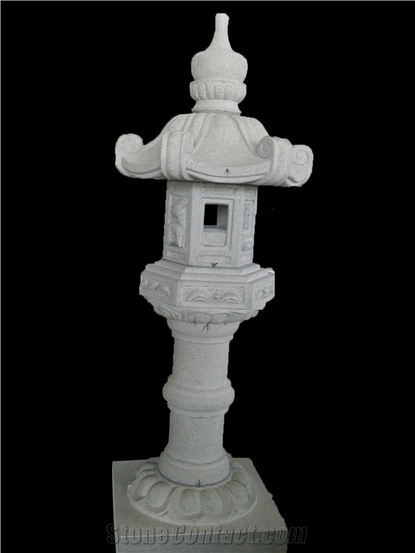 China Granite Lanterns Grey Granite Lamp