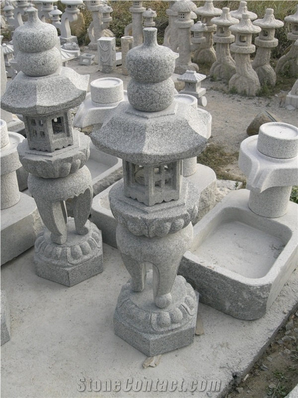 China Granite Lanterns Grey Granite Lamp