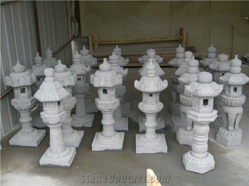 China Granite Lanterns Grey Granite Lamp