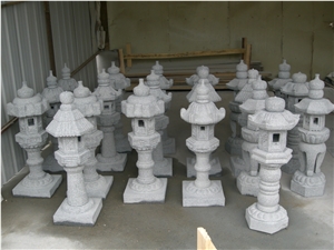 China Granite Lanterns Grey Granite Lamp