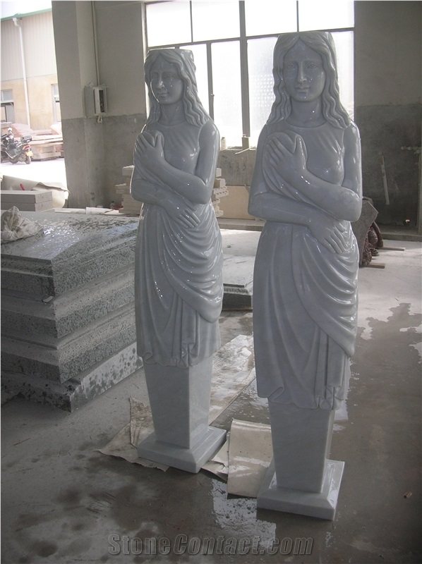 China Marble Stone Carvings Customized Statues Animal and Angle Sculptures