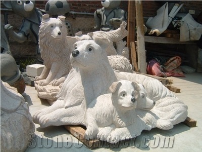 China Marble Stone Carvings Customized Statues Animal and Angle Sculptures