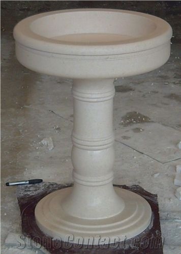 Light Beige Marble Flower Pot Garden Pot