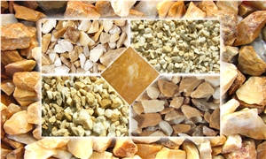 Giallo Siena Marble, Siena Gold, Yellow Siena Marble Gravels, Crushed