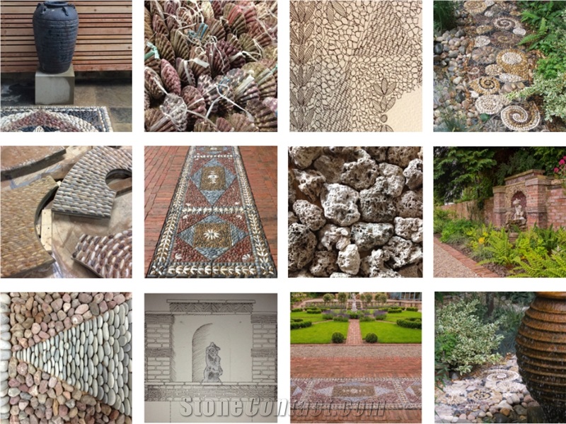 Pebble Garden Walkway Mosaic