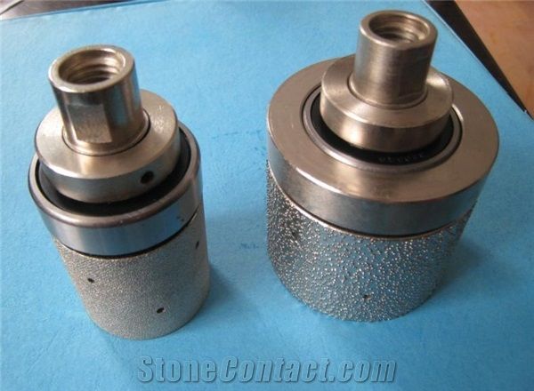 Cnc Diamond Drum Wheels. Vacuum Brazed Stone Finger Bits.