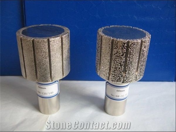 Cnc Diamond Drum Wheels. Vacuum Brazed Stone Finger Bits.