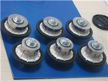 Vacuum Brazed Half-Bullnose Shape Diamond Profiling Wheel with Plastic