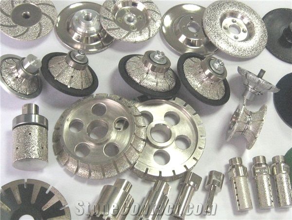 Vacuum Brazed Half-Bullnose Shape Diamond Profiling Wheel with Plastic
