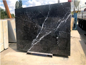 Toros Black Marble Slabs & Tiles, Turkey Black Marble