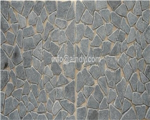 Natural Blue Limestone Tumbled Chipped Mosaic Natural Blue Limestone Tumbled Chipped Mosaic