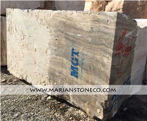 Silver Travertine Block