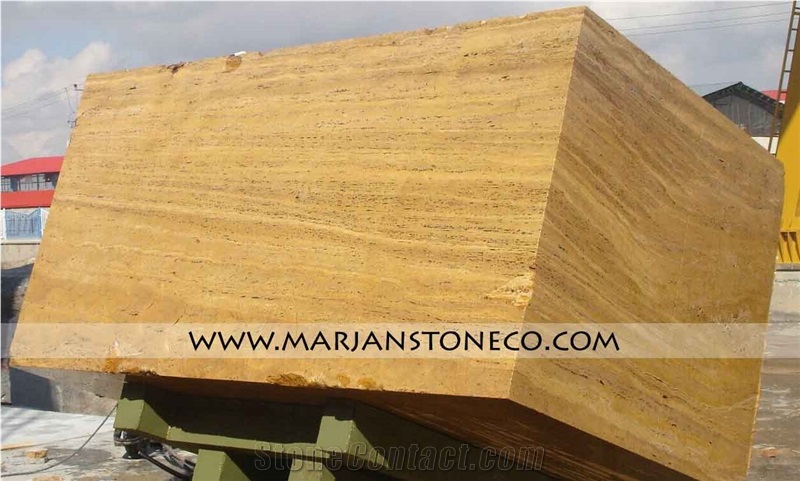 Yellow Travertine Block