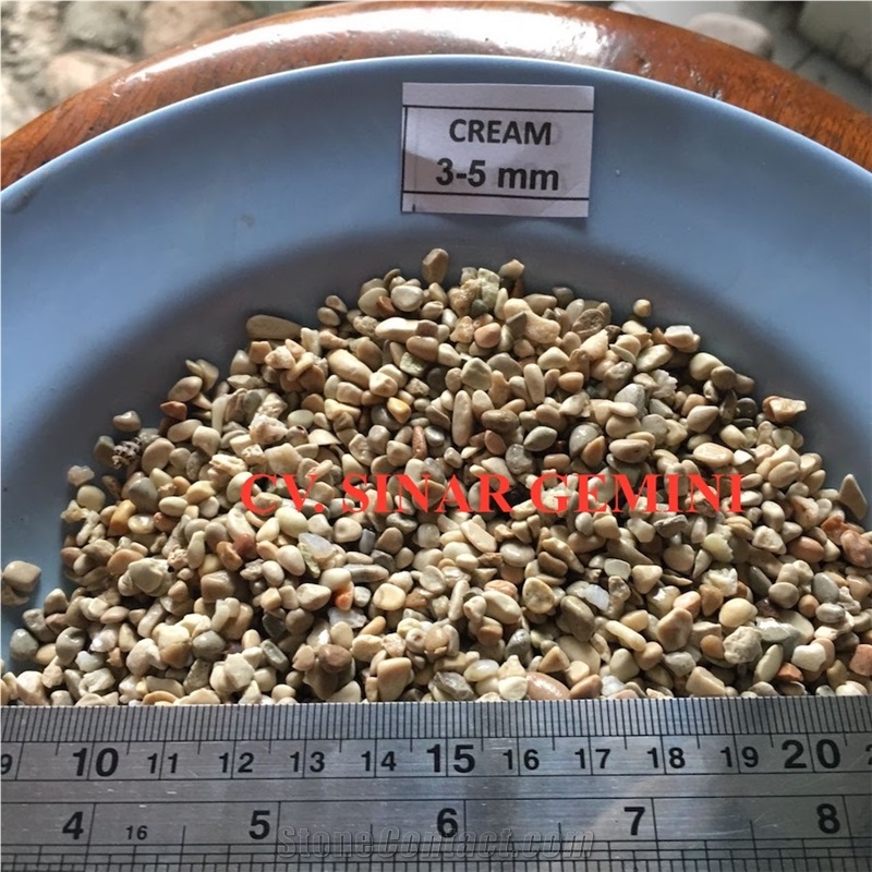 Natural Cream Mini Pebble Stone