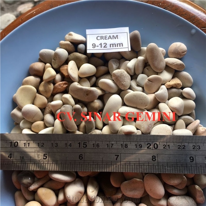 Natural Cream Mini Pebble Stone