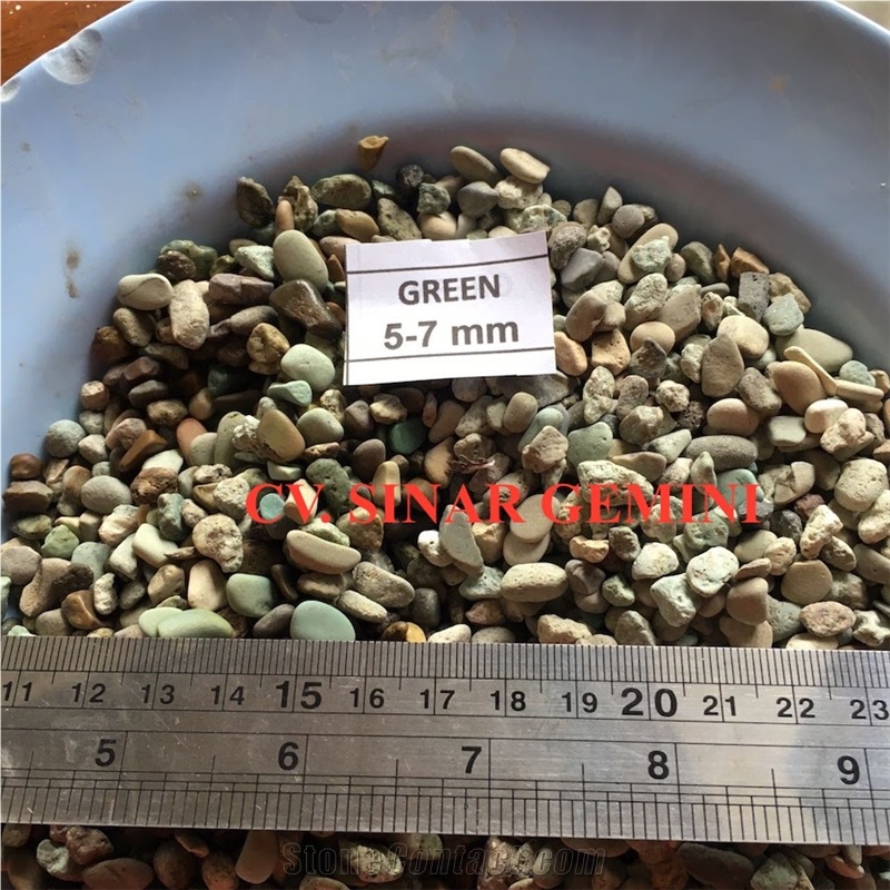 Natural Green Mini Pebble Stone