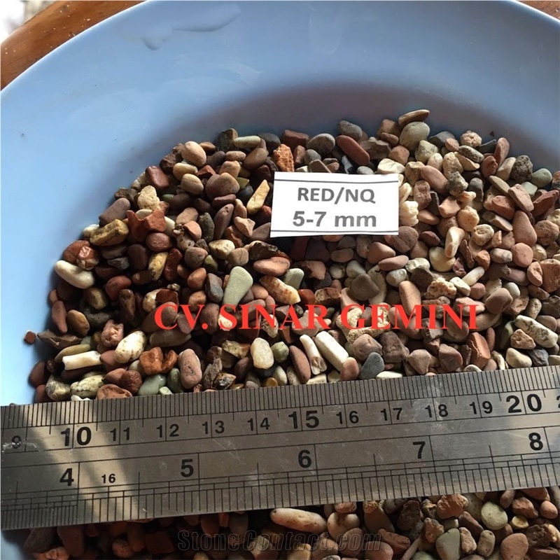 Natural Red Mini Pebble Stone