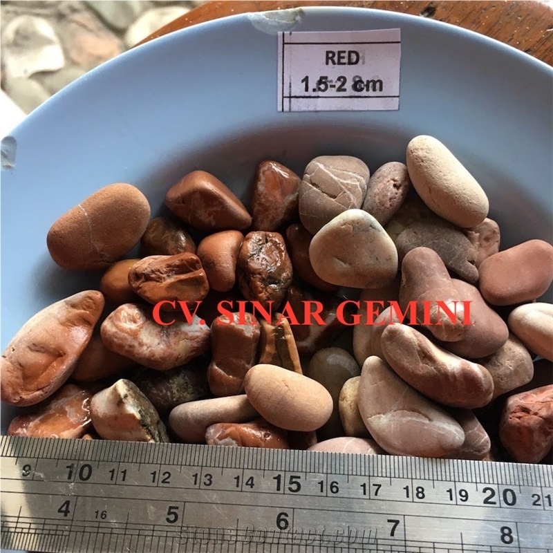 Natural Red Pebble Stone for Decoration