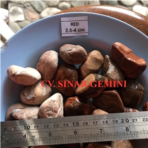 Natural Red Pebble Stone for Decoration