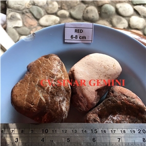 Natural Red Pebble Stone for Decoration