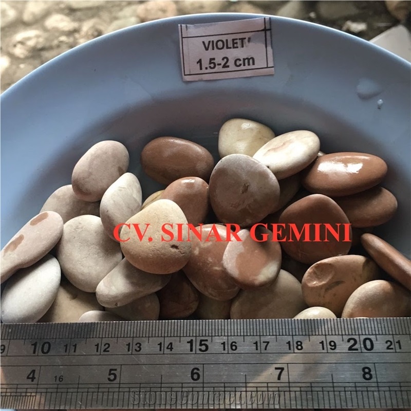Natural Violet Pebble Stone