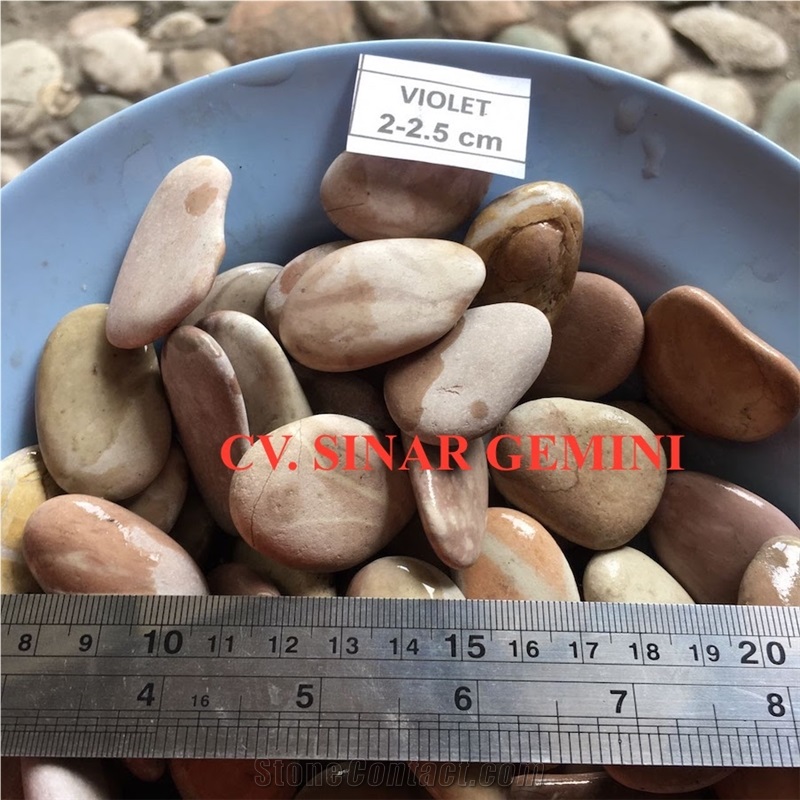 Natural Violet Pebble Stone