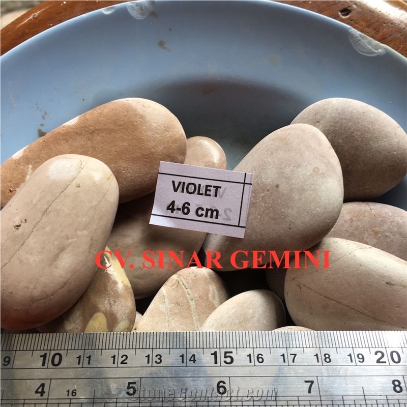 Natural Violet Pebble Stone