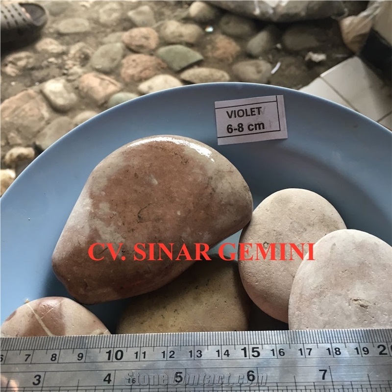 Natural Violet Pebble Stone
