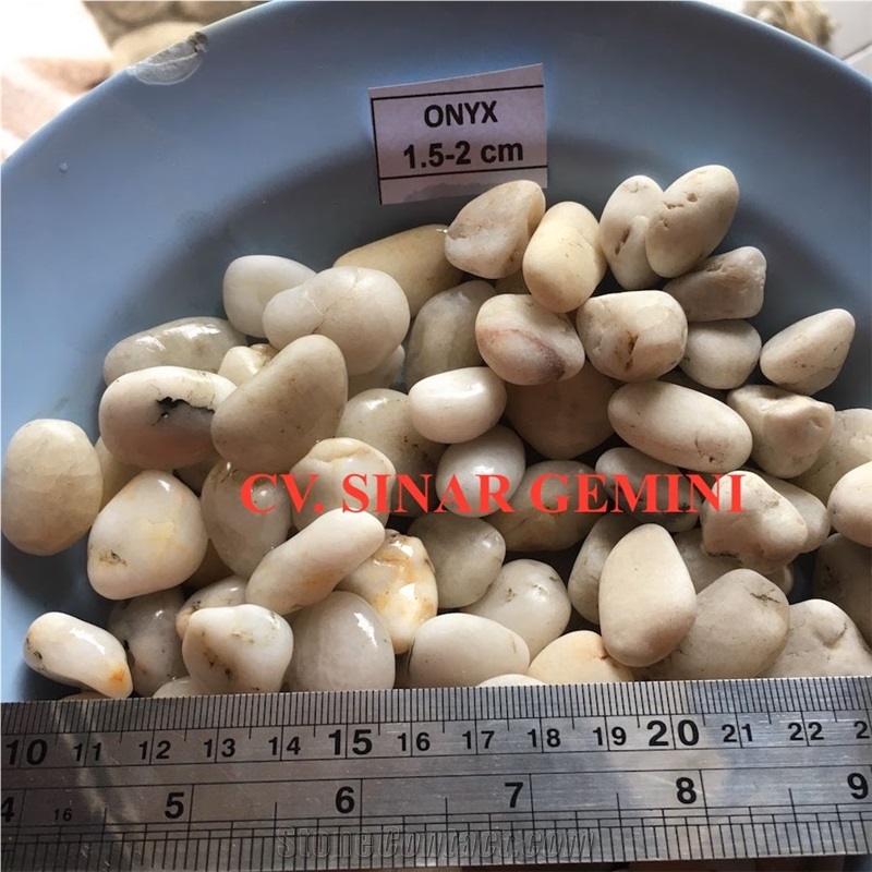 Natural White Onyx Pebble