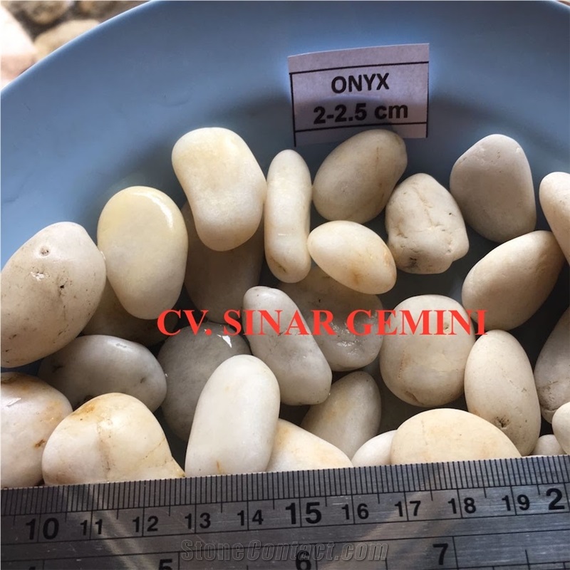 Natural White Onyx Pebble