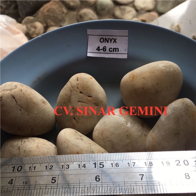 Natural White Onyx Pebble
